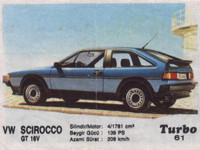 VW Scirocco GT 16V голубой цвет автомобиля девятка 99