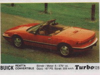 Buick Reatta Convertilble красный кабриолет turbo