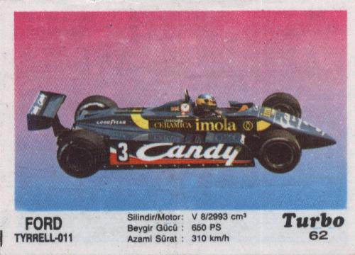 Ford Tyrrell-011 candy imola конфетка гонщик формула один супер кар