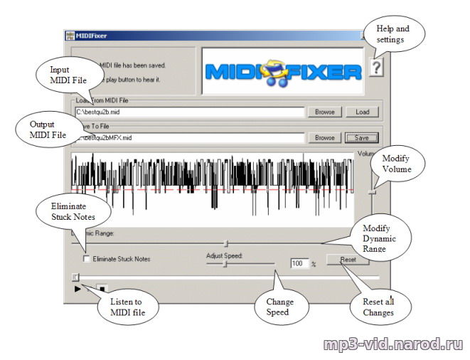 Описание программы MIDIFIXER